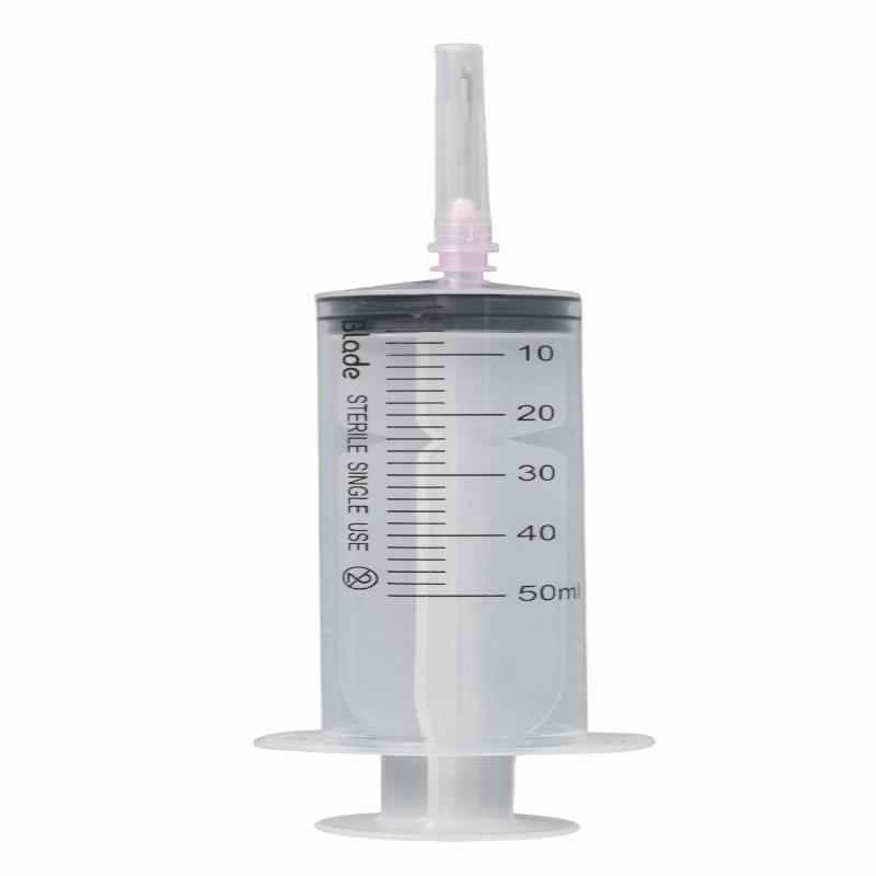 Шприц BLADE Simple 50 мл. 3-ох Luer Slip (G18*40 mm) з прозорим поршнем